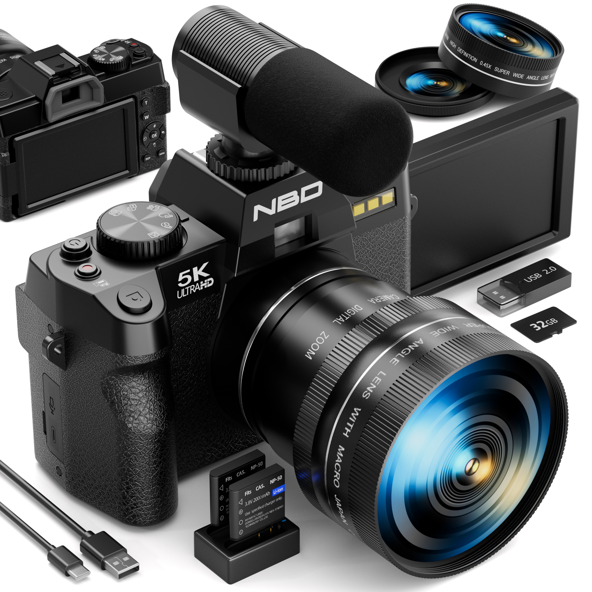 Japanese Lifestyle App - NBD 5K 48MP Digital Cameras for