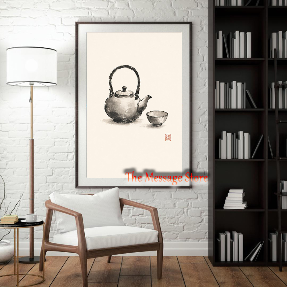 Japanese Teapot Art Minimalist - Japanese Lifestyle And Traditions recensione e prezzo