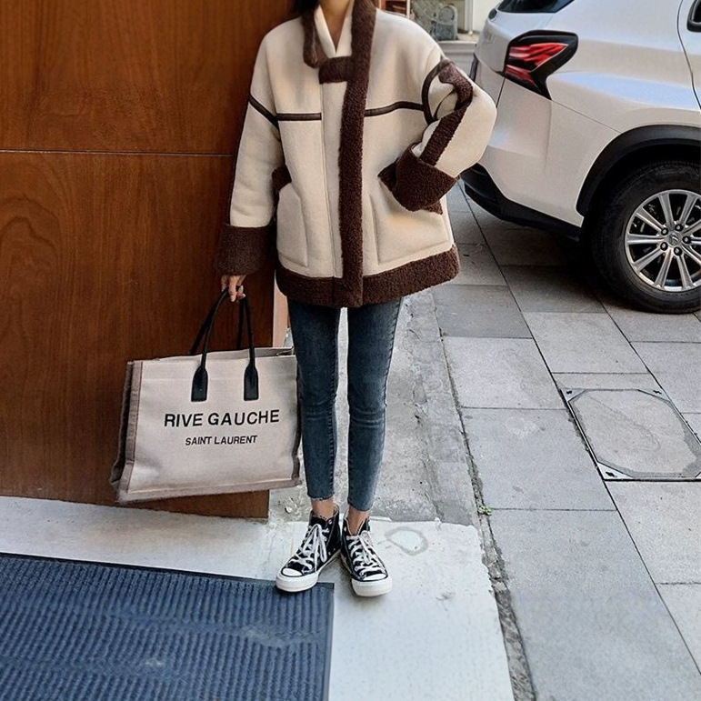 Lamb Wool Jacket Coats Woman K - Japanese Women Lifestyle recensione e prezzo