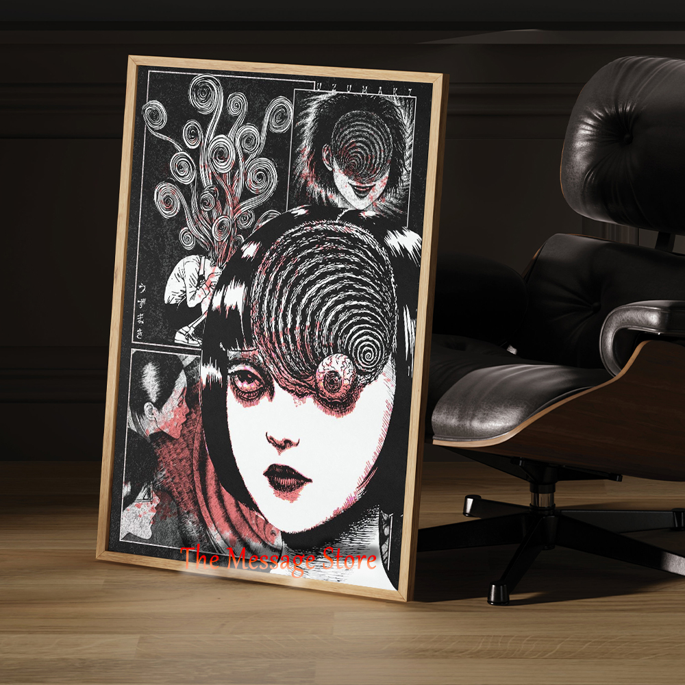 Junji Ito Uzumaki Poster Japan - Japanese Women Lifestyle recensione e prezzo